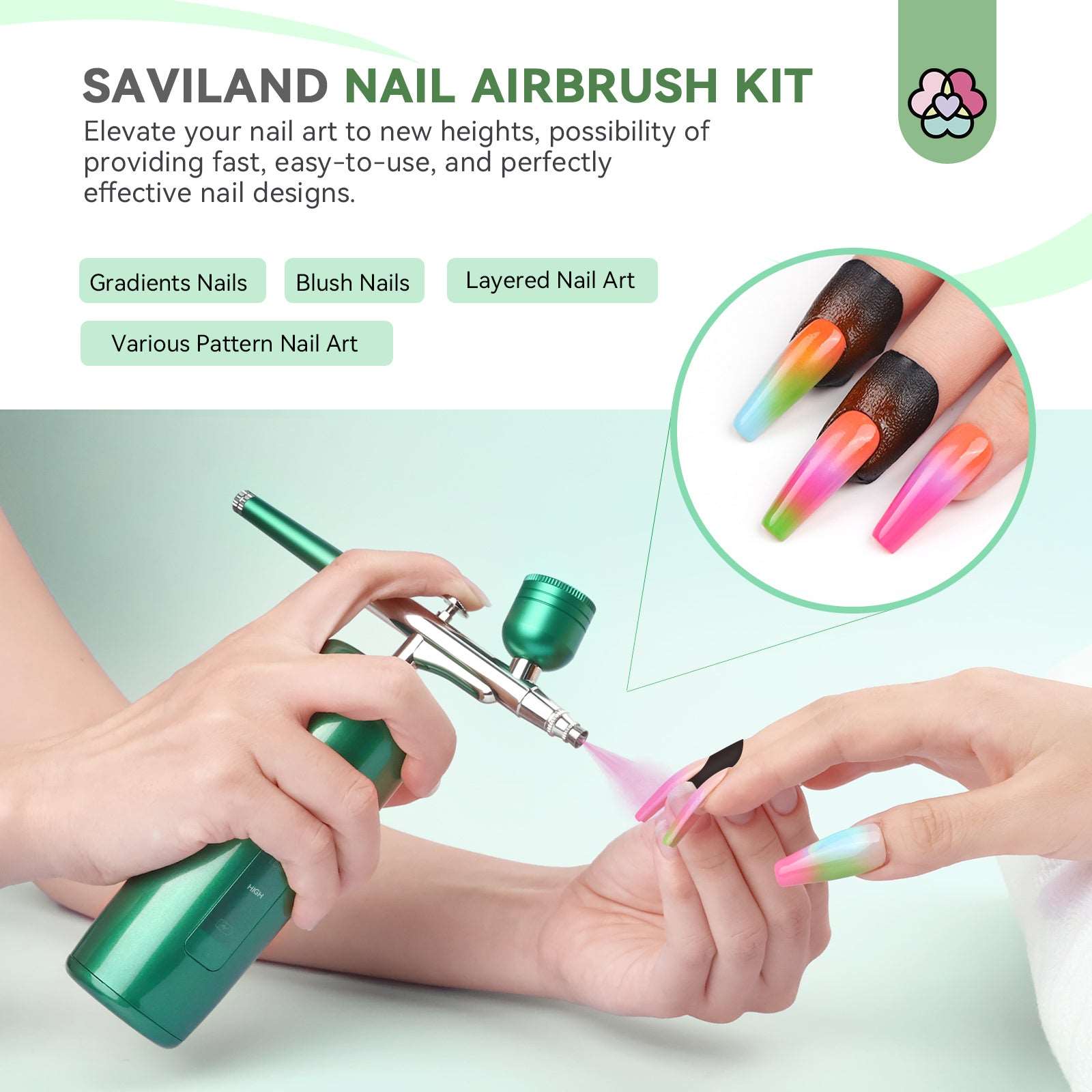 Professional Wireless AirBrush Kit For Nails Polish - Saviland