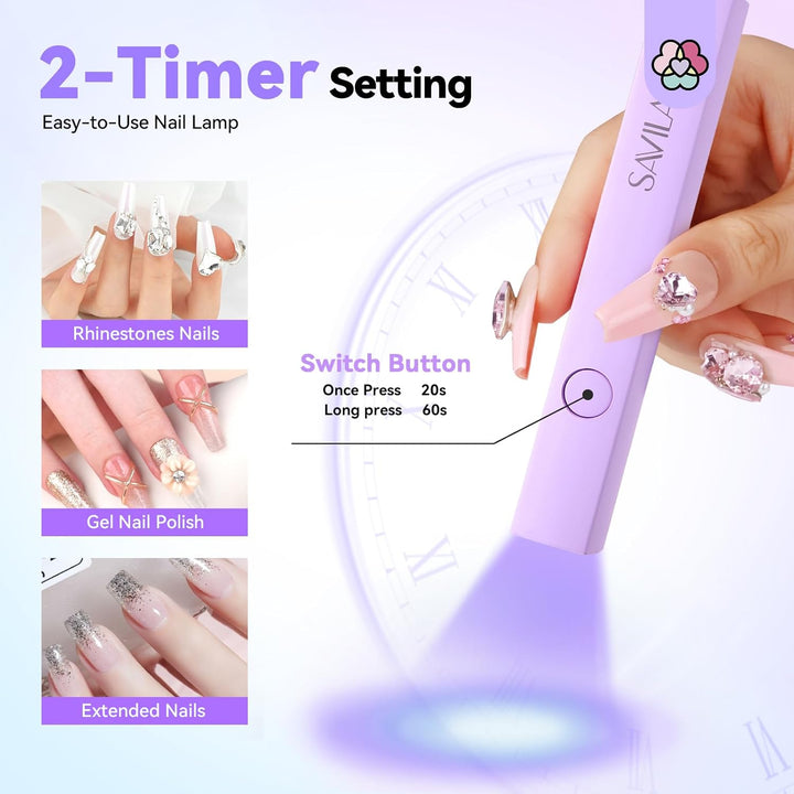 Saviland Handheld UV Light for Nails