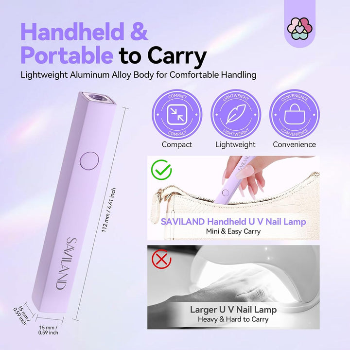 Saviland Handheld UV Nail Light