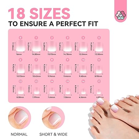 Saviland Short Square Toe Nails