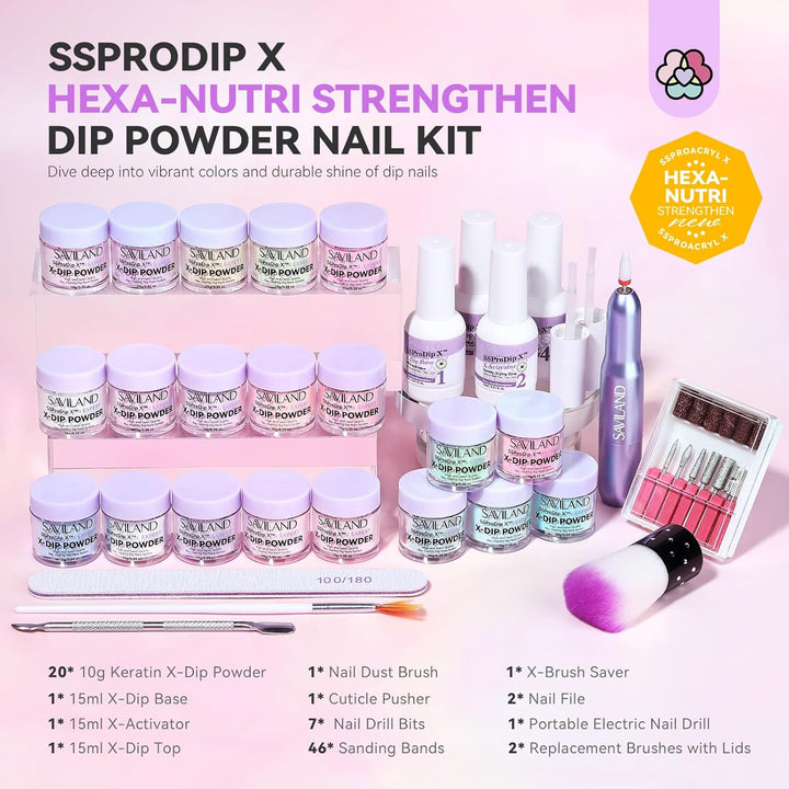 Saviland Spring Dip Powder Nails