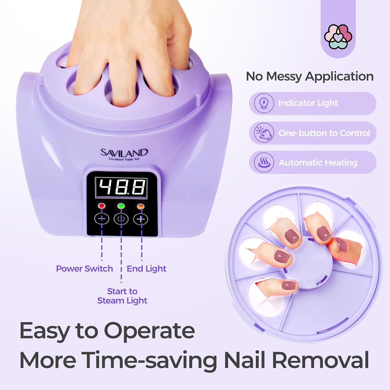 US ONLY] Electric Automatic Steam Gel Nail Polish Remover – Saviland