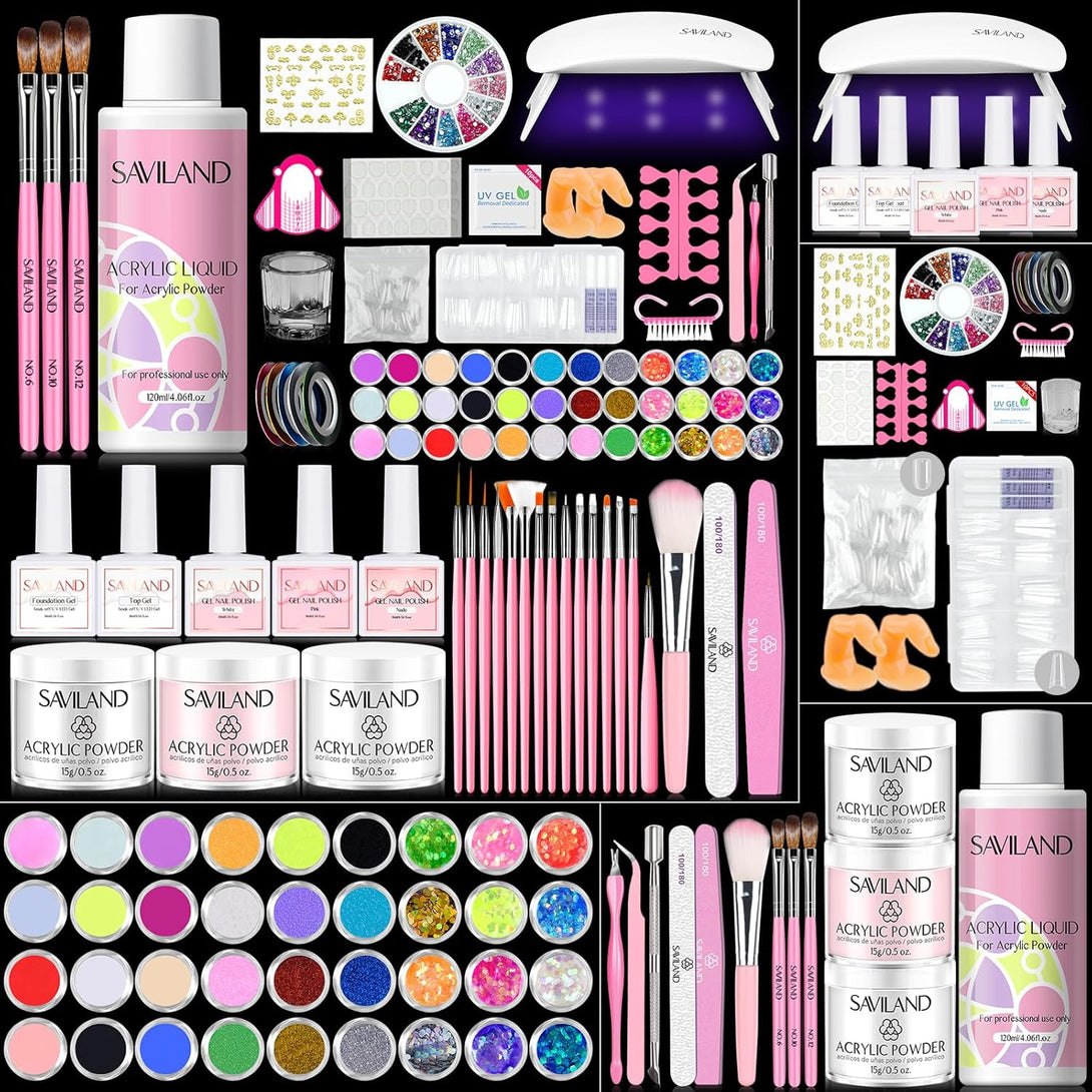 Saviland acrylic nail kit with everything