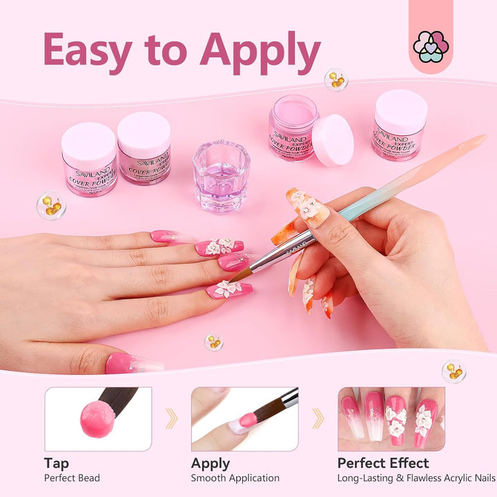 easy to apply the nude pink acrylic powder