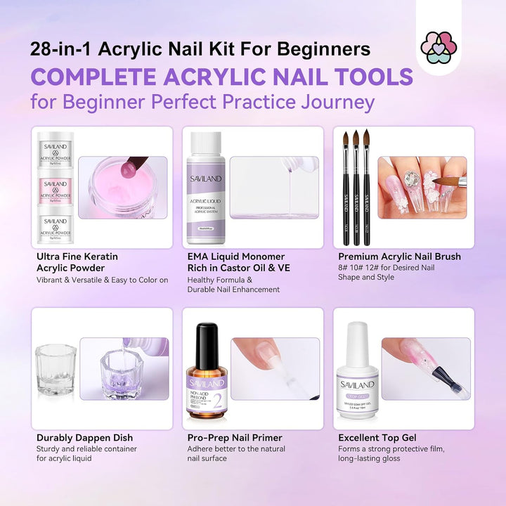 complete acrylic nails tools by best acrylic nail kit for beginners