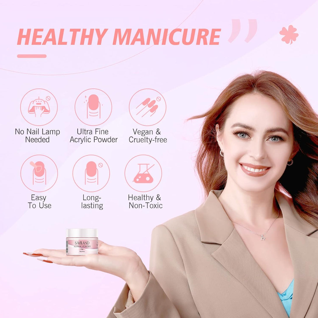 healthy acrylic nail kit with powder