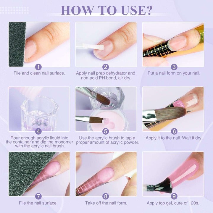 how to use the best acrylic nail kit