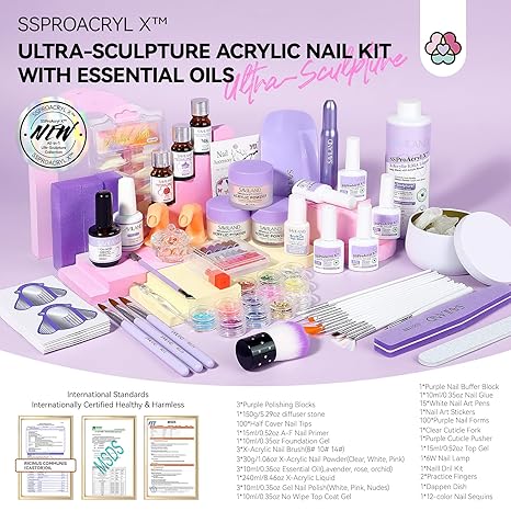 saviland acrylic nail kit with essential oils