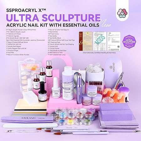 saviland acrylic nail kit with essential oils