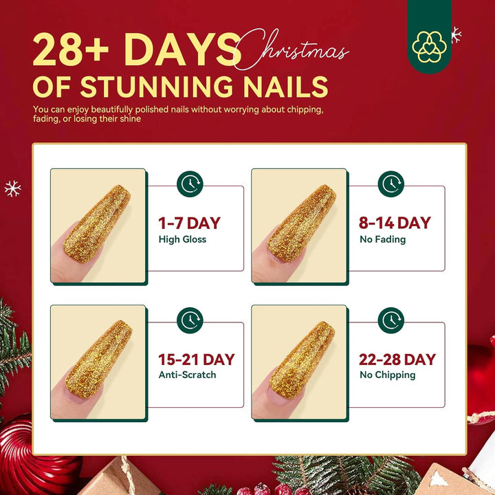 long lasting Saviland christmas acrylic powder nails