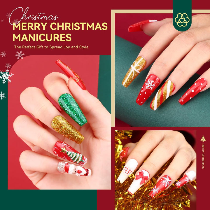 Saviland christmas acrylic powder nails