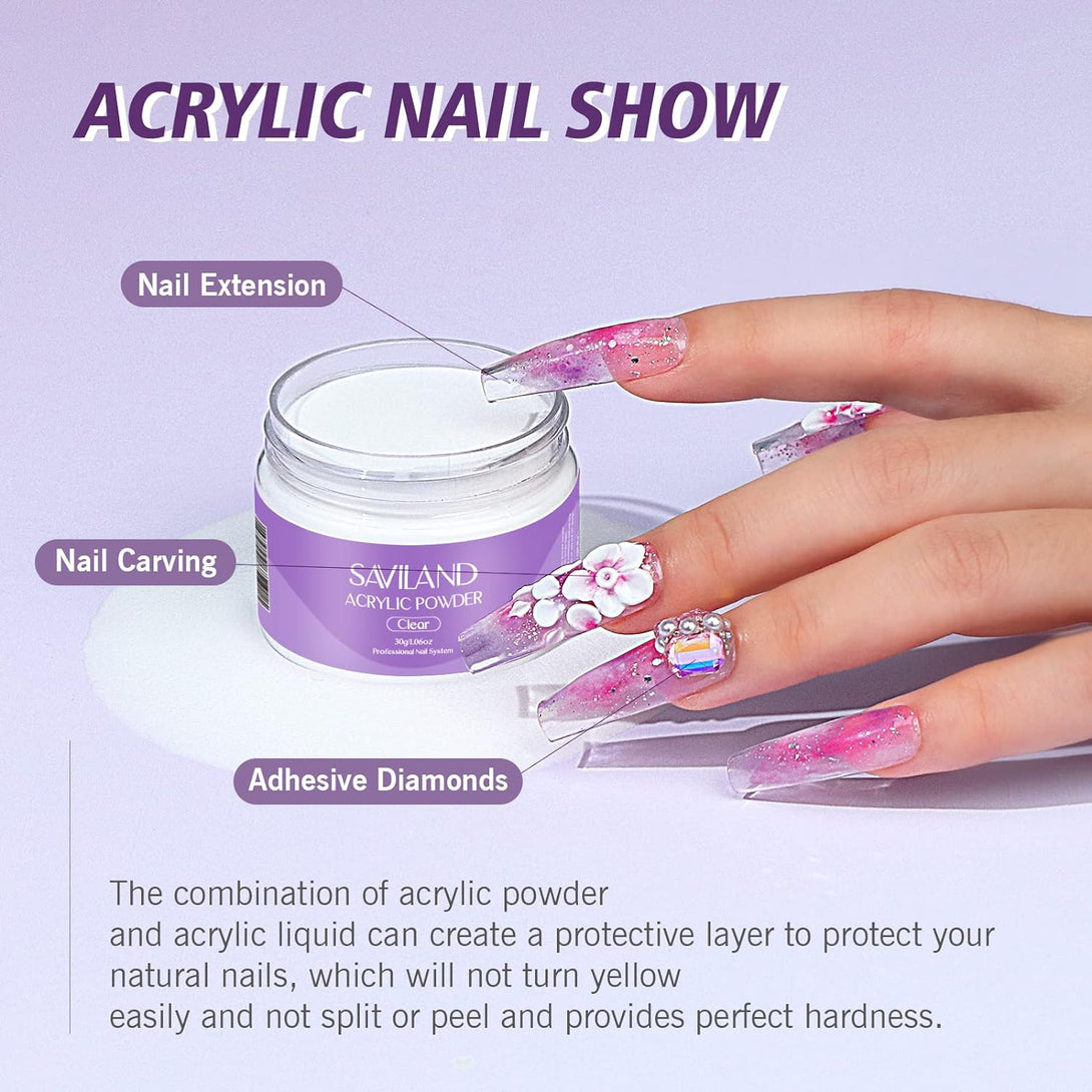 muctifunctional of Saviland clear acrylic powder set
