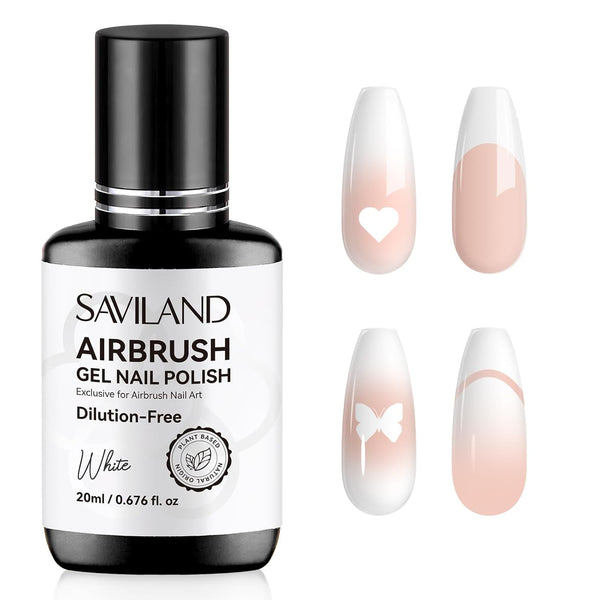 20 ml White Airbrush Gel Nail Polish