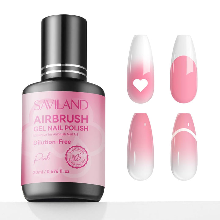 Saviland pink airbrush gel polish