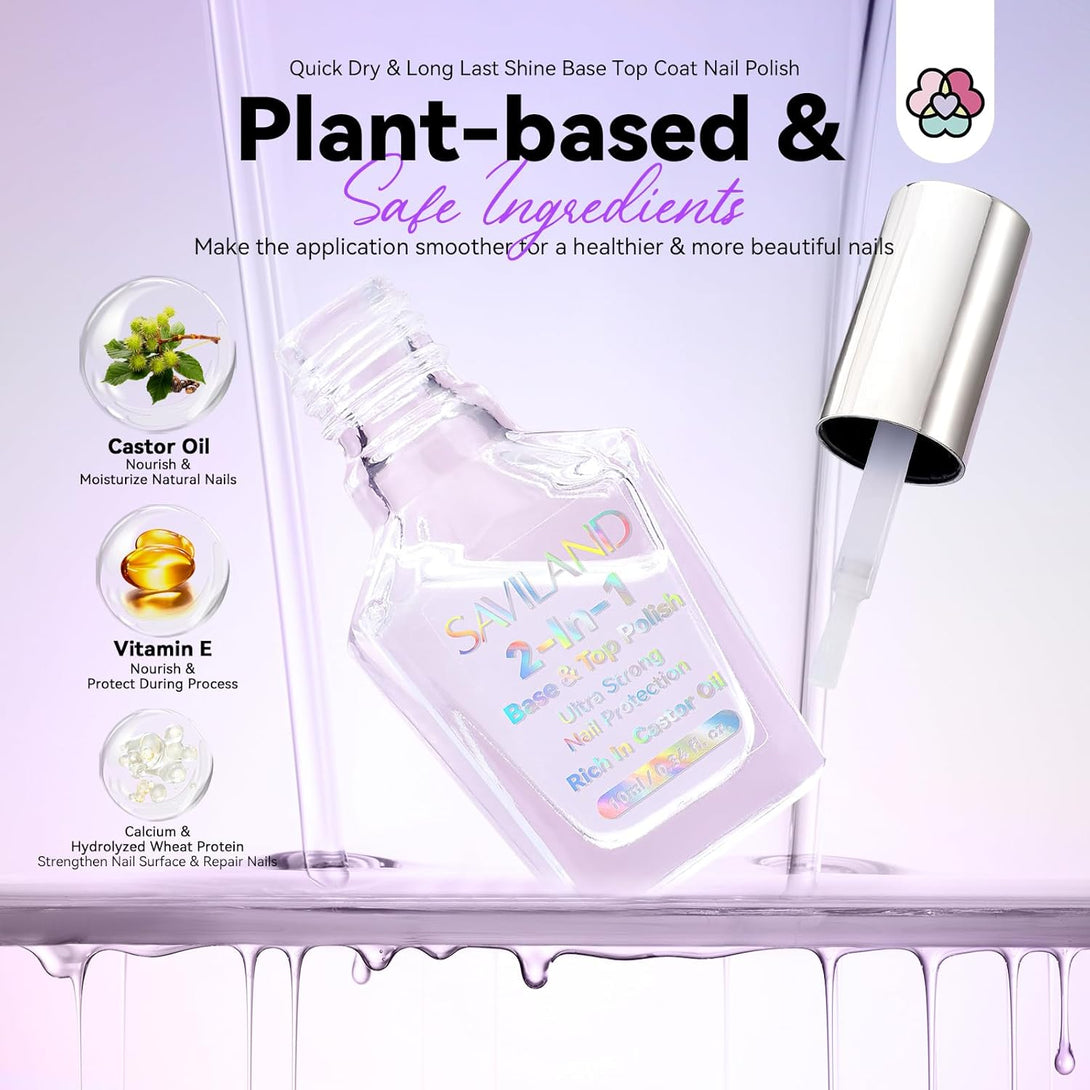 Saviland plant based 2 in 1 base and top coat