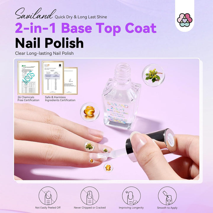 2 in 1 base and top coat nail polish