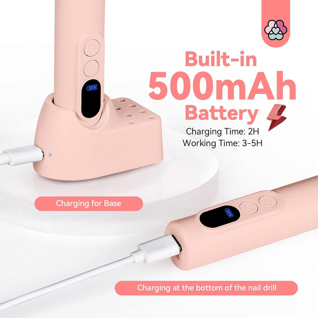 wireless nail drill with 500mAh battery