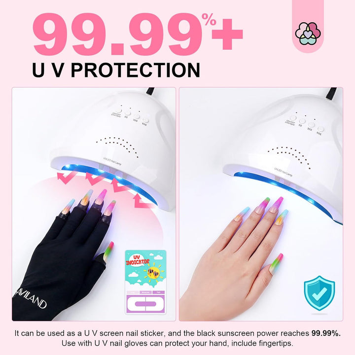 99.99%+ UV protection-finger protector for painting nails