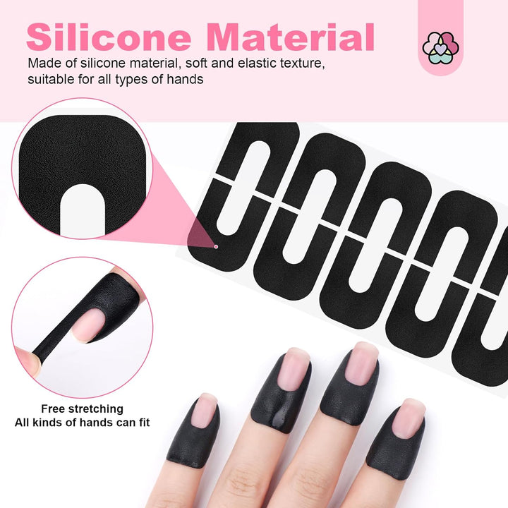 silicone material-Saviland nail polish protector for fingers