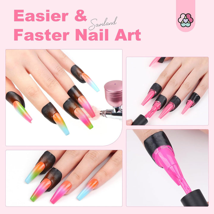 Saviland finger nail polish protector makes easier&faster nail art