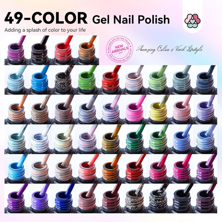 49 colours of gel nail polish set