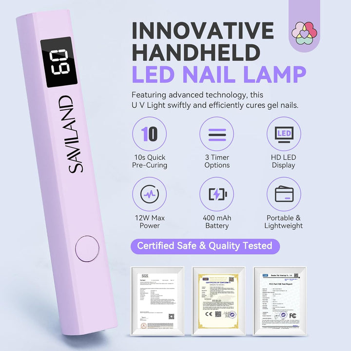 Fast Cure Handheld UV Lamp for Gel Nails