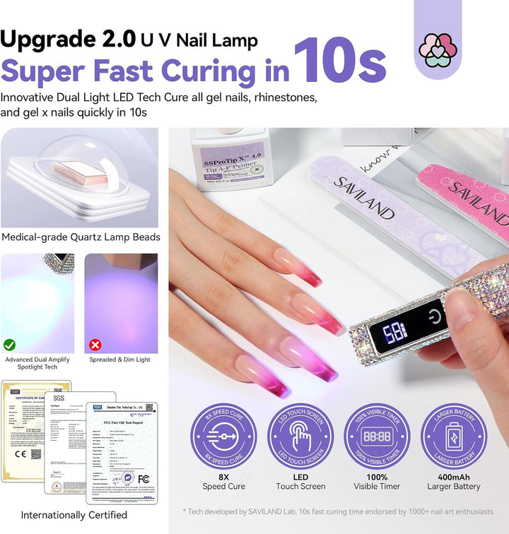 upgrade 2.0 Saviland mini uv light for nails