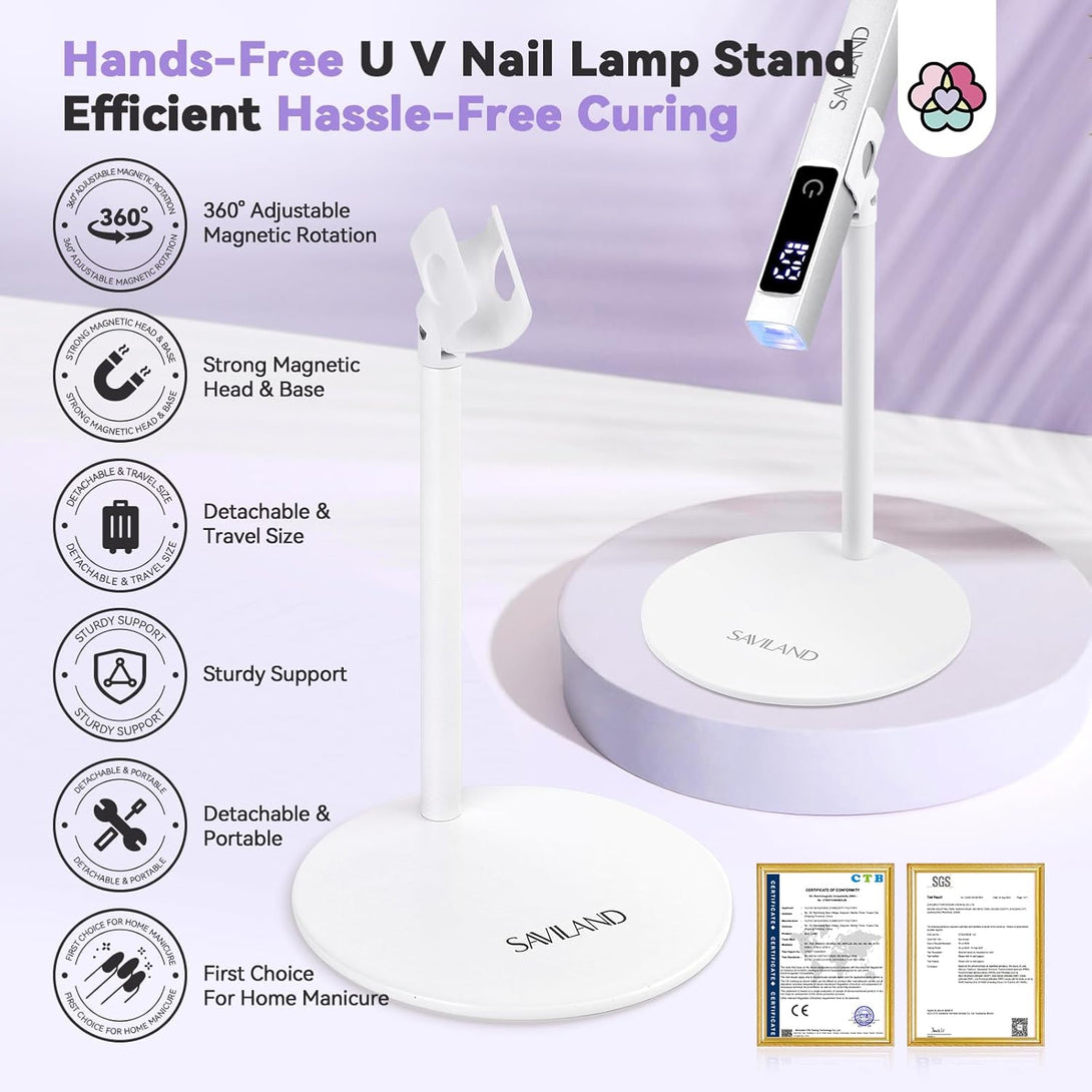Hands Free LED UV Nail Lamp Stand