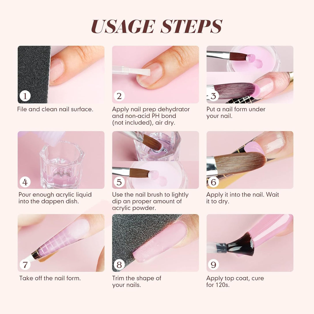 how to use SaviLand Acrylic Powder and Liquid Set