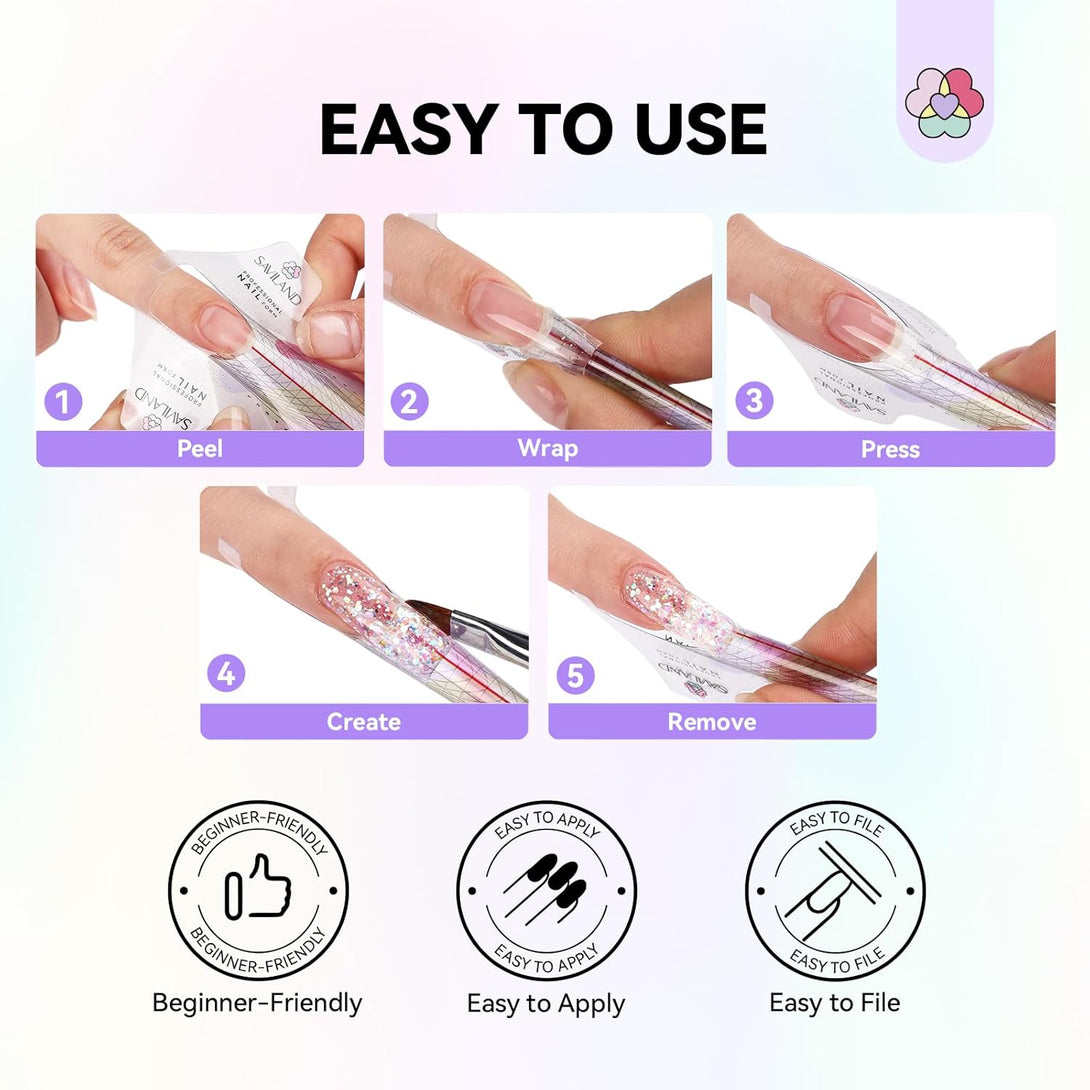 how to use the Saviland reusable nail forms