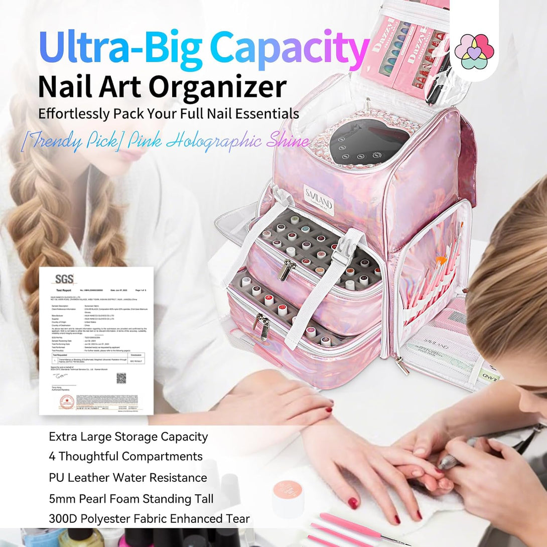 ultra big capacity nail polish organizer bag