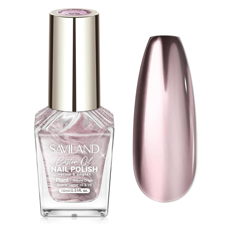 Saviland rose gold metallic nail polish