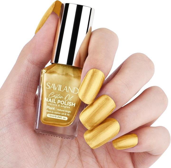 color show of the best metallic gold chrome nail polish