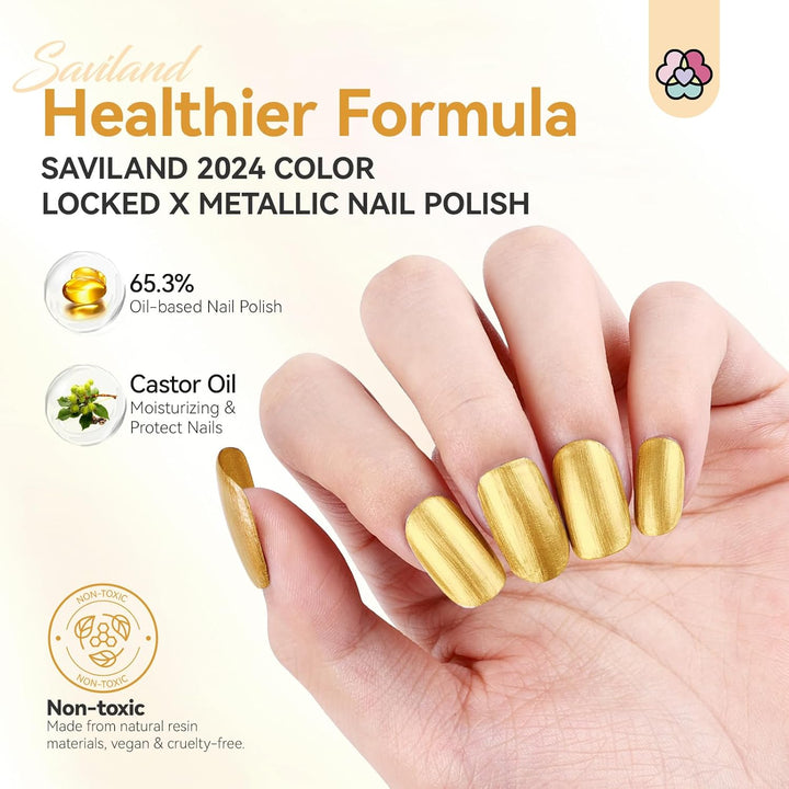 healthy formula metallic gold chrome nail polish