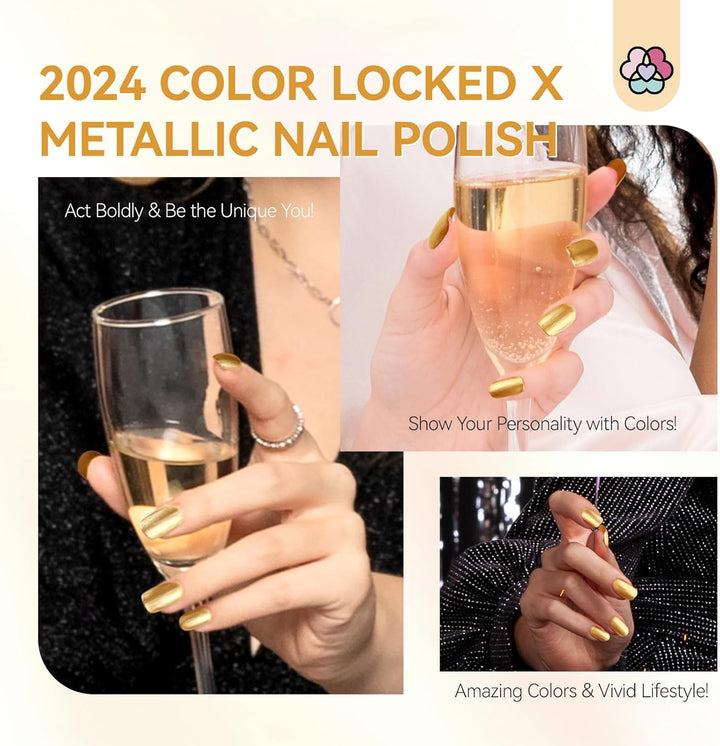 best gold metallic nail polish make gold chrome nail art