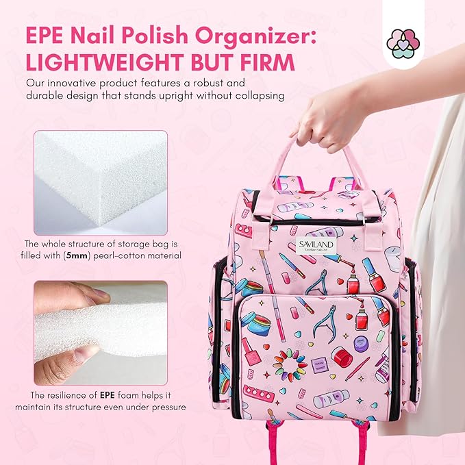 Saviland EPE nail polish organizer bag