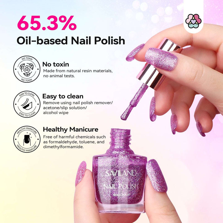 Saviland glitter nail art kit