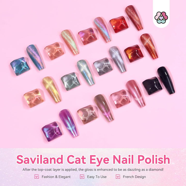 12 colors magnetic glitter nail polish from Saviland