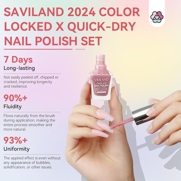 Saviland quick dry sheer color nail polish