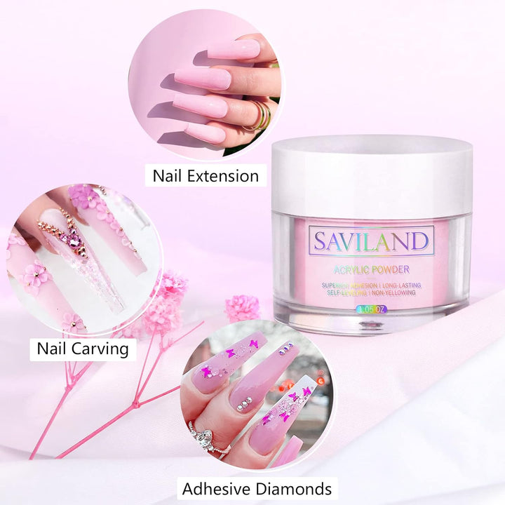 pink acrylic powder for nail extension, carving and so on