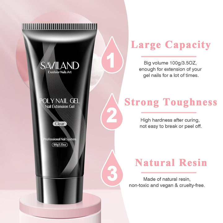 why choose Saviland clear poly gel