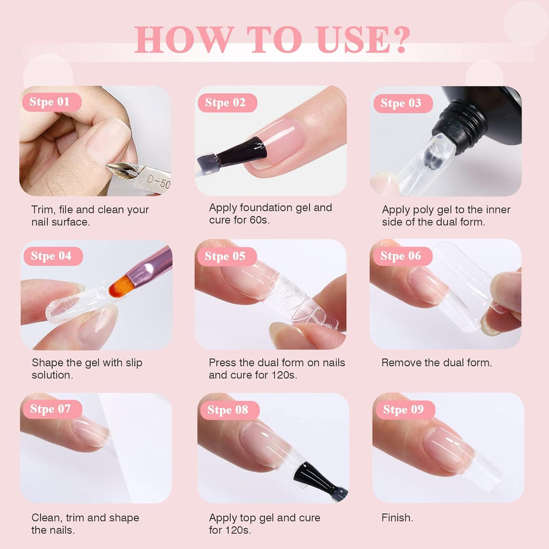 how to use the clear poly gel