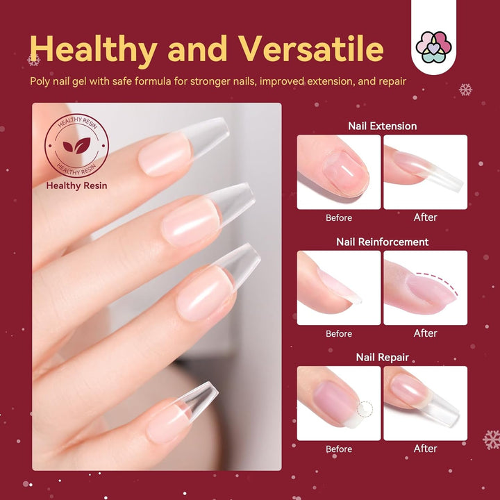 multifunctional poly gel nail kit with uv light