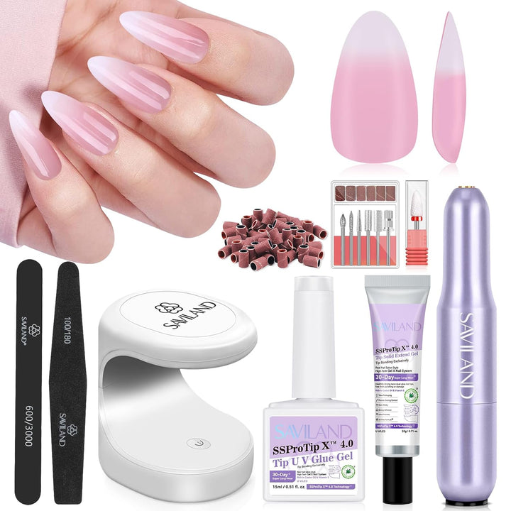 SSProLamp X 4-In-1French Ombre Press On Nails Kit