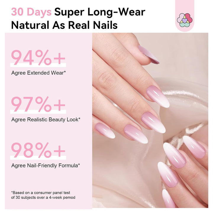 pink ombre press on nails kit 30+ days long wear