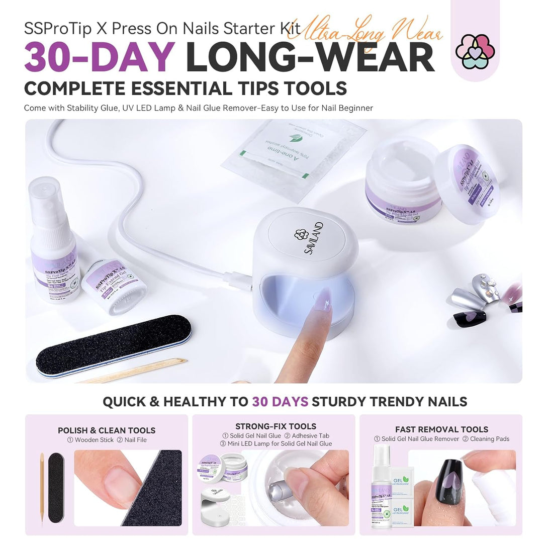 30days long wear press on nails