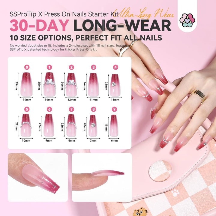 10 sizes of press on nails long lasting