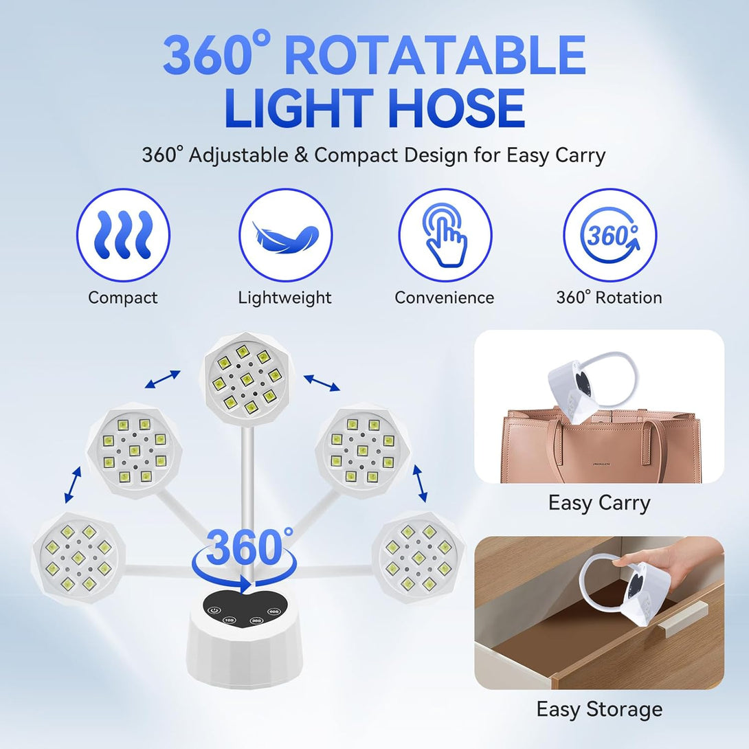 360 adjustable uv led nail lamp