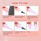 [US ONLY]33PCS Gel Nail Polish Set – 30 colors gel nail polish, 1pc foundation gel, 1pc matte top coat, 1pc glossy top coat