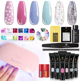 [US ONLY]6 Colors Glitter Poly Nail Gel Kit
